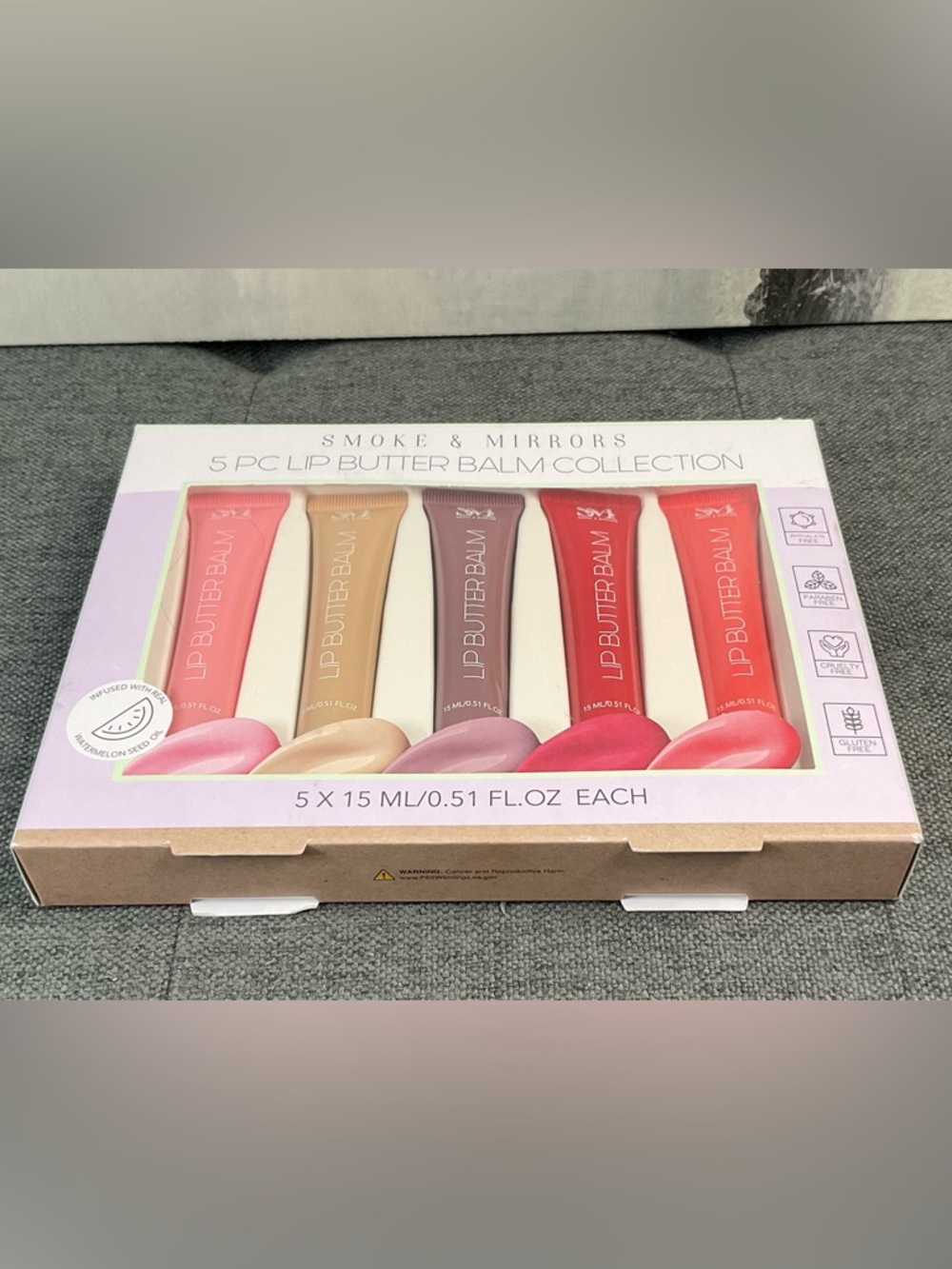 NWT Smoke & Mirrors 5 PC Lip Butter Balm Collection - Watermelon Infused - Picture 6 of 6